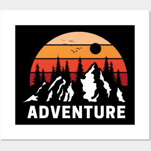 Retro Adventure: Explore the Wilderness Posters and Art